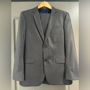 Men’s Express Suit Grey with Grey Pinstripe